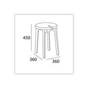 CHEVIS Stool  - Grey gallery detail image