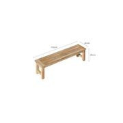 Harmony Outdoor Teak Bench 170x 40x 45cm gallery detail image