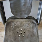 Set of 4 French Industrial Steel Chairs gallery detail image