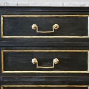 French Louis XVI Black Commode gallery detail image