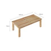 Harmony Outdoor Teak Dining Table 200x 100x 75cm gallery detail image