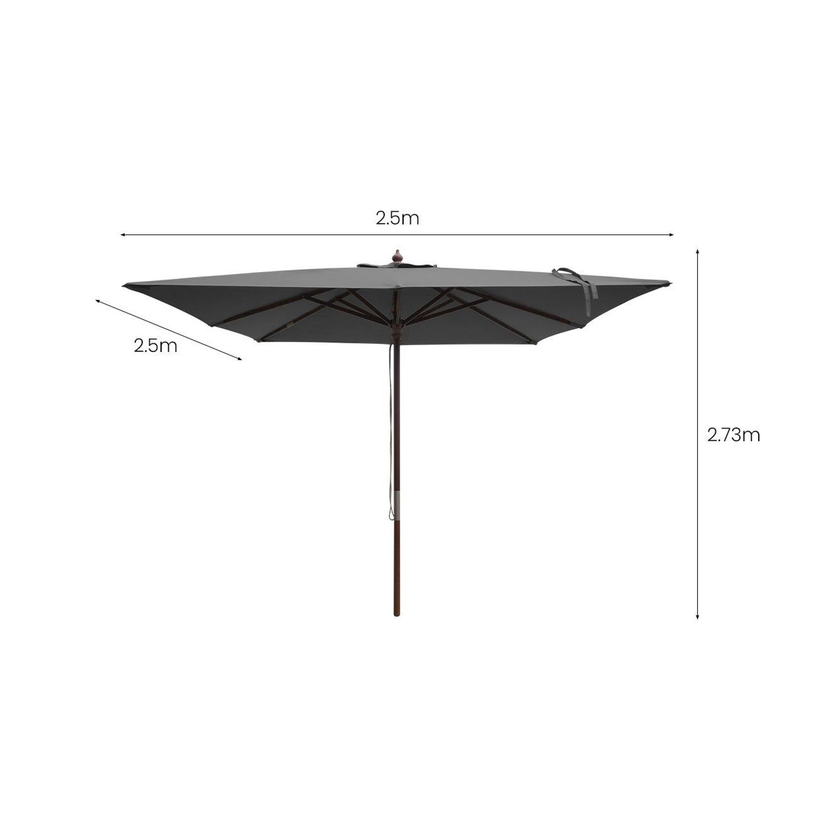Amazon 2.5m Square Market Umbrella gallery detail image