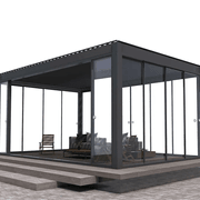 Glass Sliding Door For Tasman Wall Mounted Pergola gallery detail image