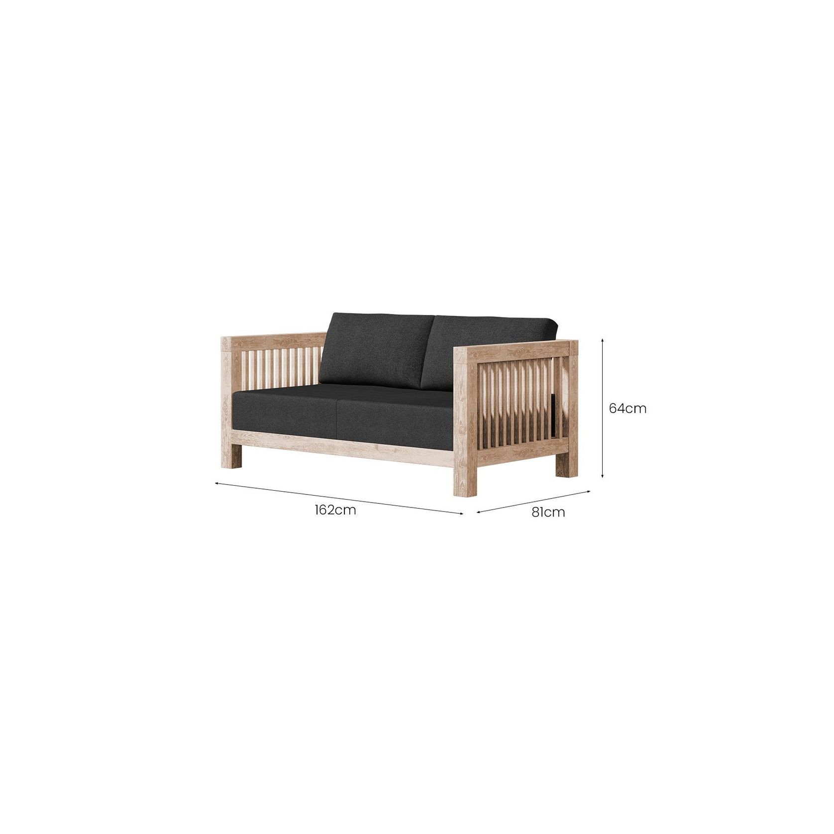 Cardrona Teak 2 Seater Sofa gallery detail image