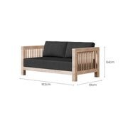 Cardrona Teak 2 Seater Sofa gallery detail image