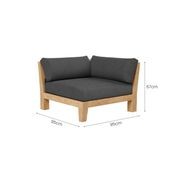 Newport Teak Outdoor Corner Chair gallery detail image