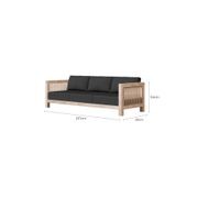 Cardrona Teak Three Seater Sofa gallery detail image