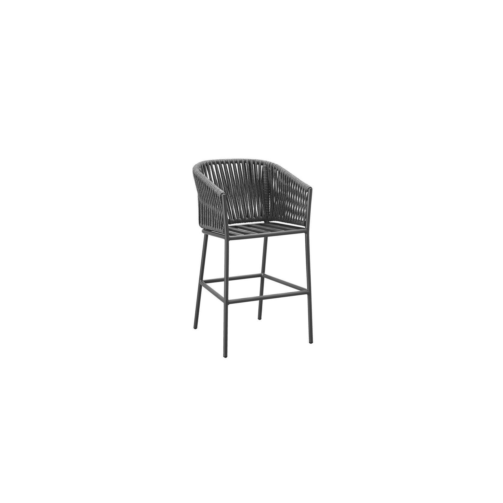 Kereru Aluminium and Rope Outdoor Bar Chair gallery detail image