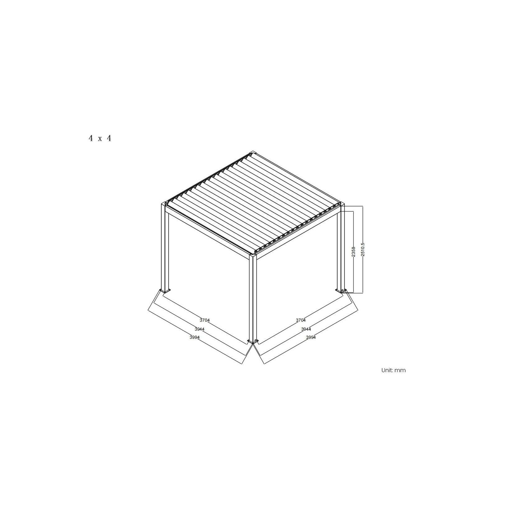 Baltic Manual Freestanding Louvre Roof Aluminium Pergola gallery detail image