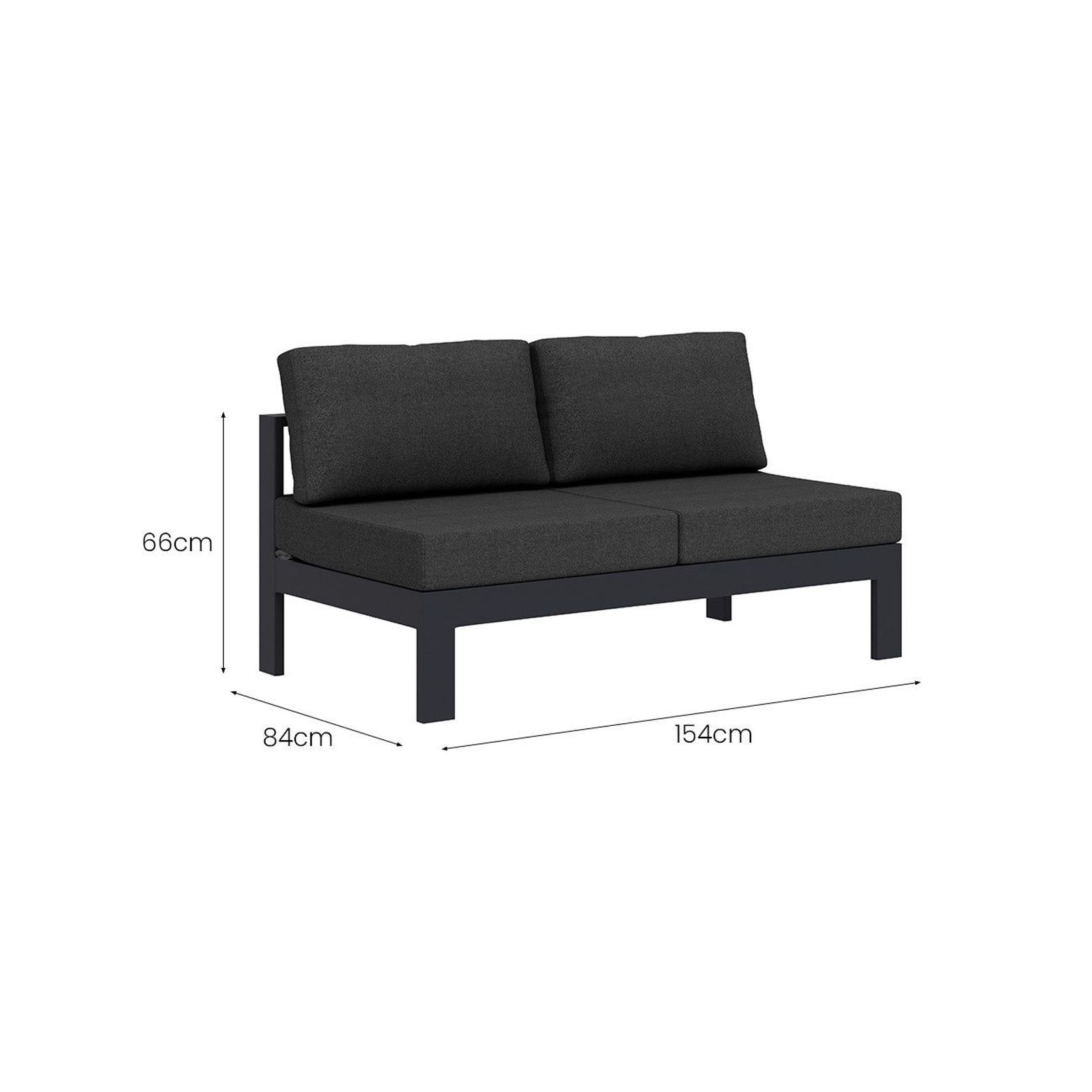 Sandpiper 2.0 Outdoor Armless Loveseat gallery detail image