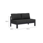Sandpiper 2.0 Outdoor Armless Loveseat gallery detail image