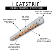 HEATSTRIP Intense Heater White 3200w gallery detail image