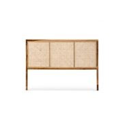 Lazie Woven Rattan Cane Queen Bedhead | Natural & Teak gallery detail image