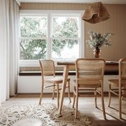 Prague Solid Teak Bentwood Cane Dining Chair | Natural | Set of 2 gallery detail image