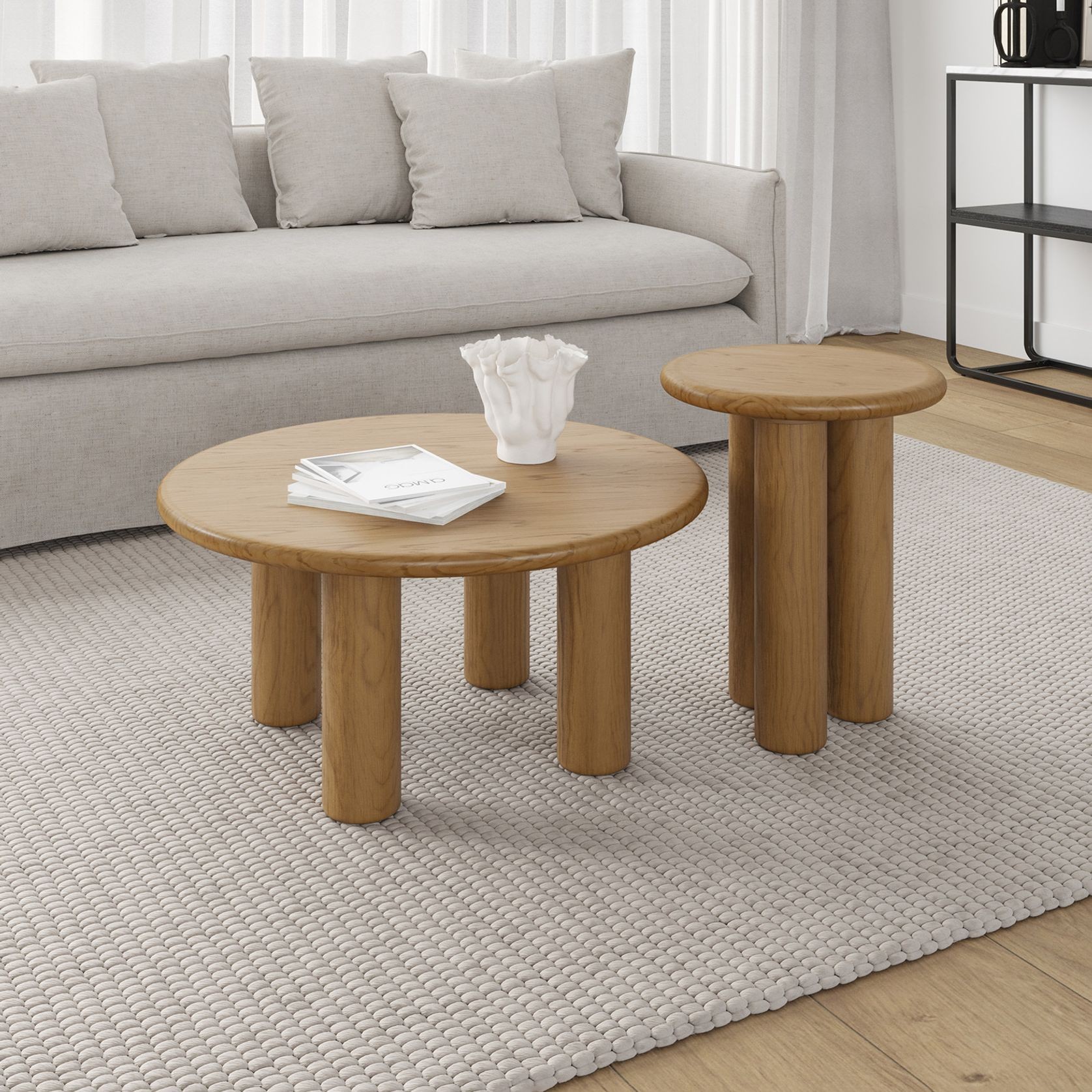 Khakti Round Pillar Coffee Table gallery detail image