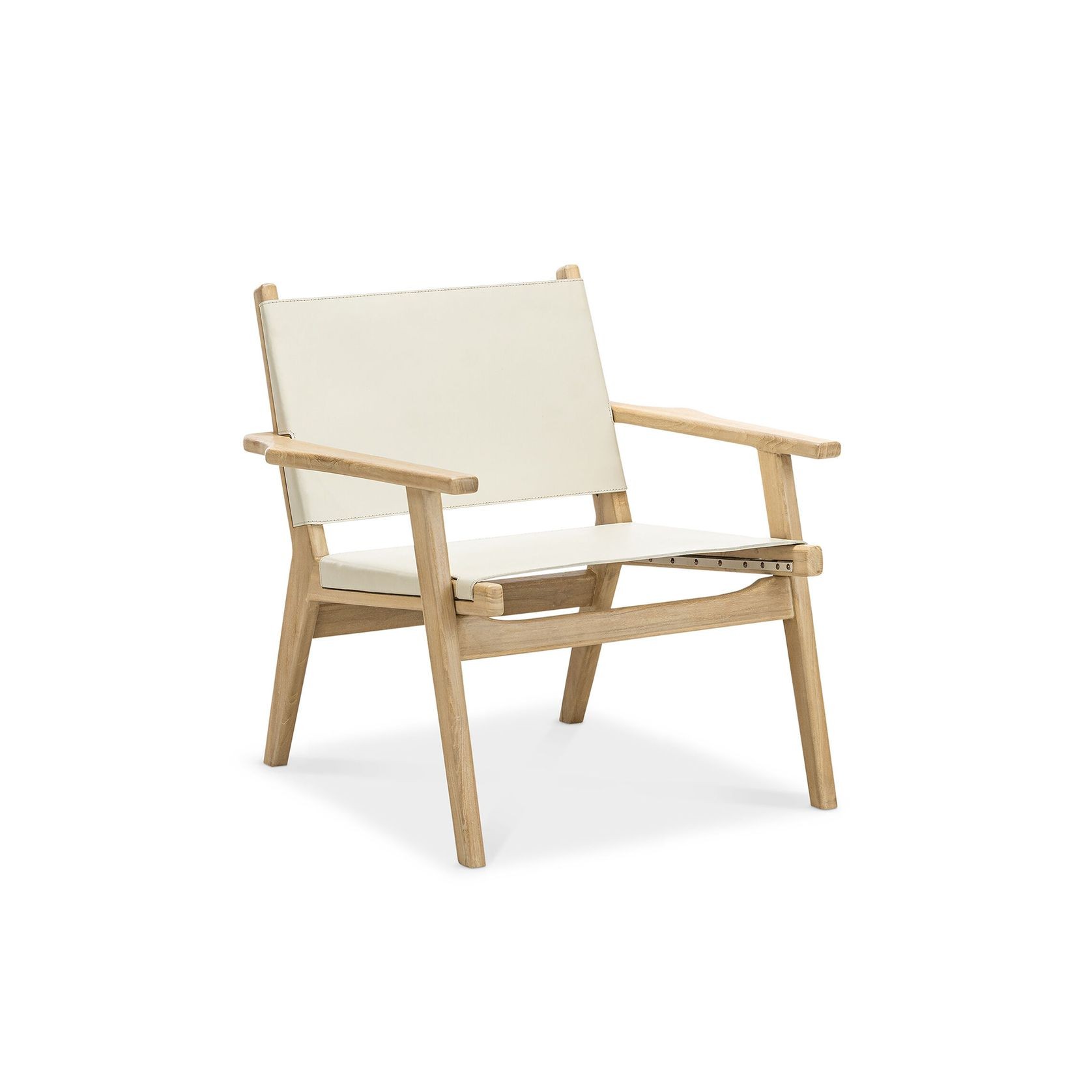 Enzo Leather Sling Armchair | Ivory Cream gallery detail image