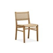 Elias Woven Cord Dining Chair | Natural Teak | Set of 2 gallery detail image