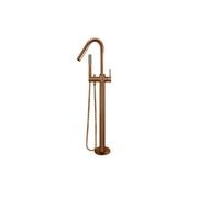 Meir Round Freestanding Bath Spout and Hand Shower Lustre Bronze gallery detail image