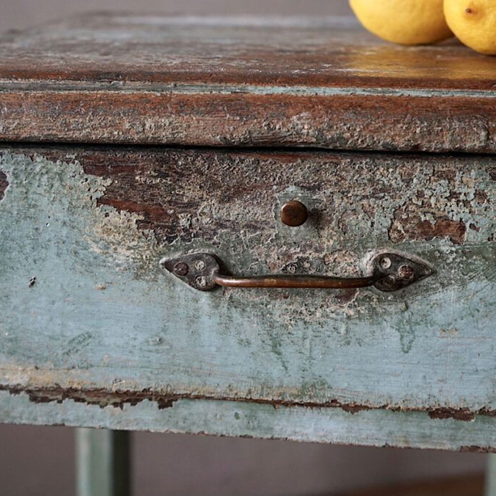 French Antique Painted Side Table gallery detail image