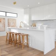 Casey Flat Leather Barstool | 66cm | Nude Tan gallery detail image