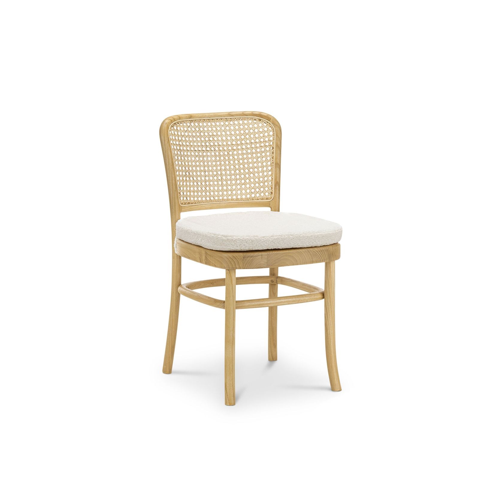 Prague Dining Chair | Cream Boucle & Natural | Set of 2 gallery detail image
