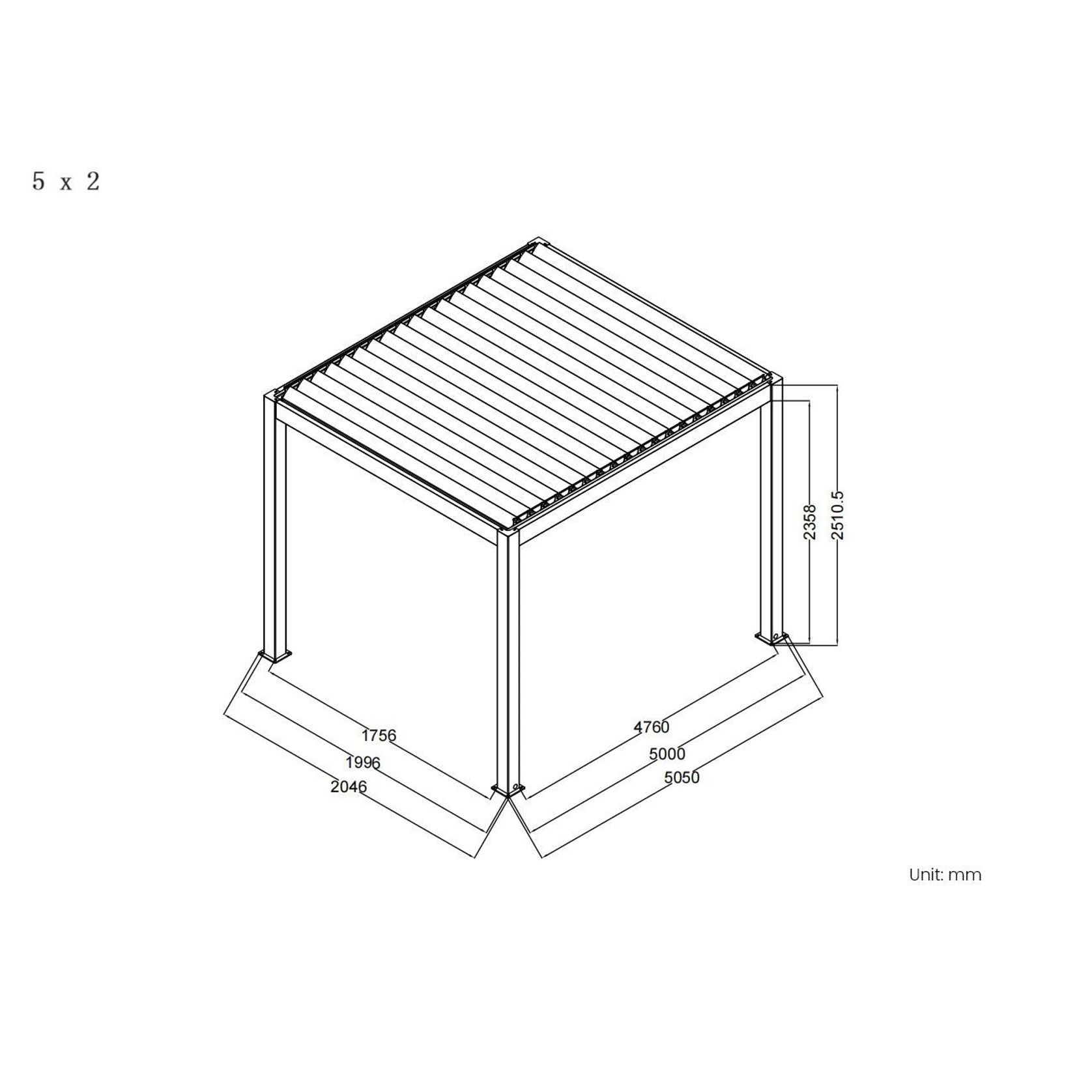 Baltic Motorised Freestanding Louvre Roof Aluminium Pergola gallery detail image