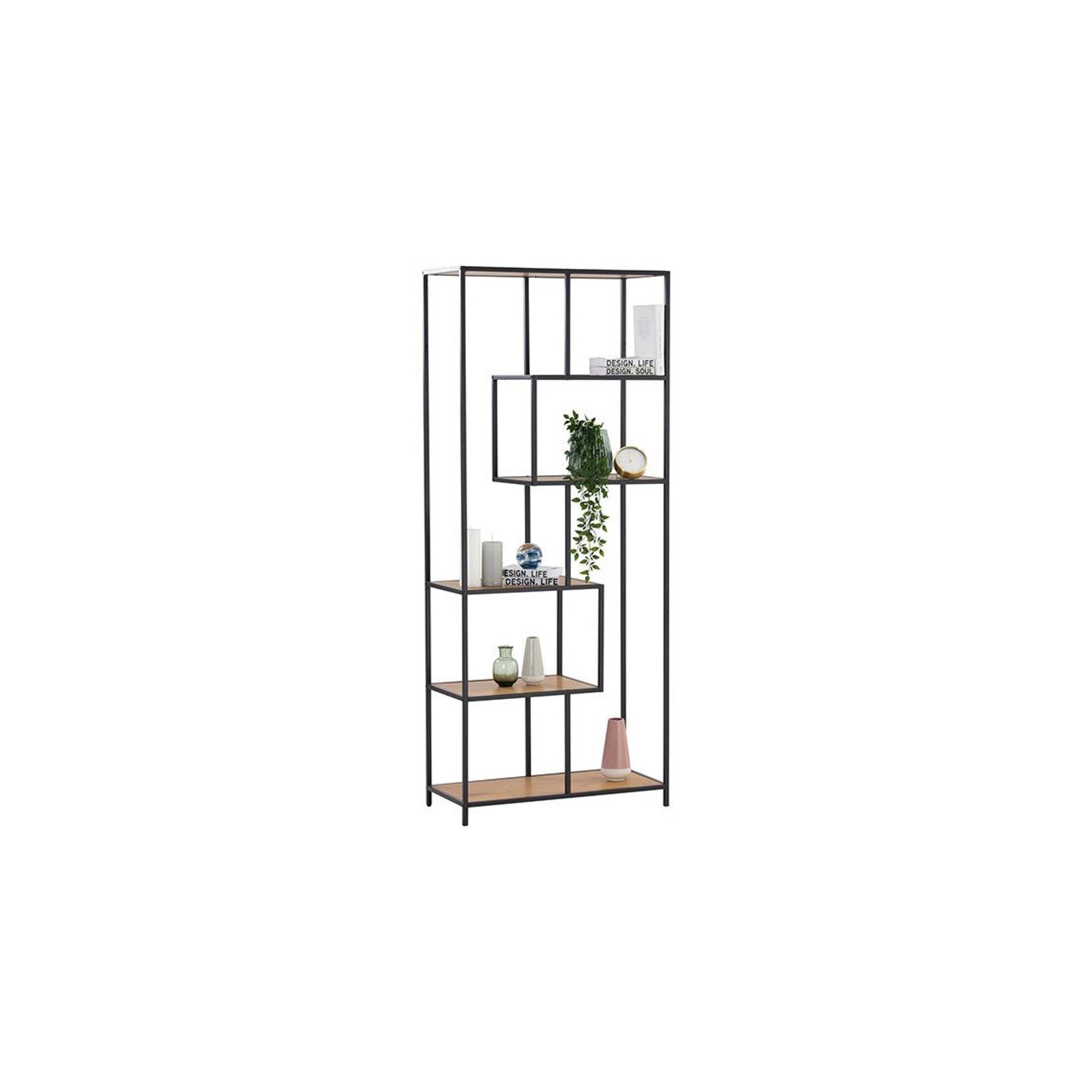 RUTHIN Bookcase - Black & Natural gallery detail image