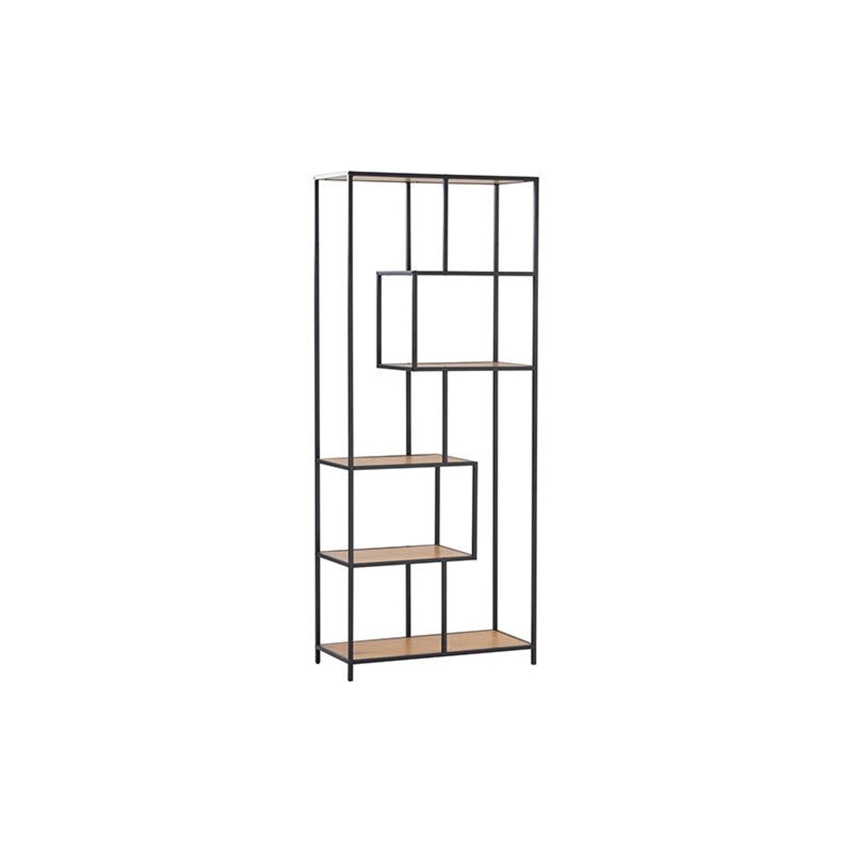 RUTHIN Bookcase - Black & Natural gallery detail image