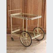 Neo Classical French Brass Drinks Bar Cart gallery detail image