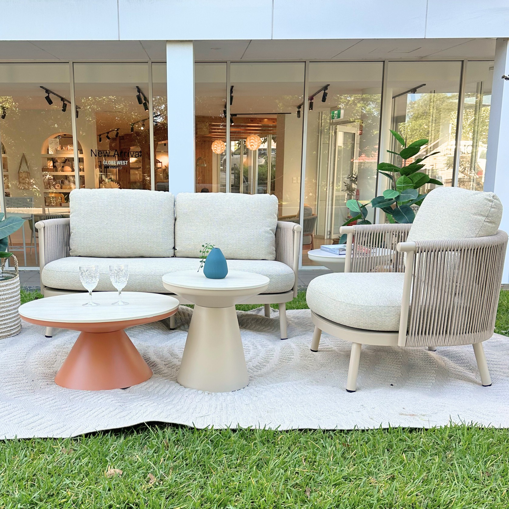Chloe Outdoor 2-Seater Sofa- Beige gallery detail image