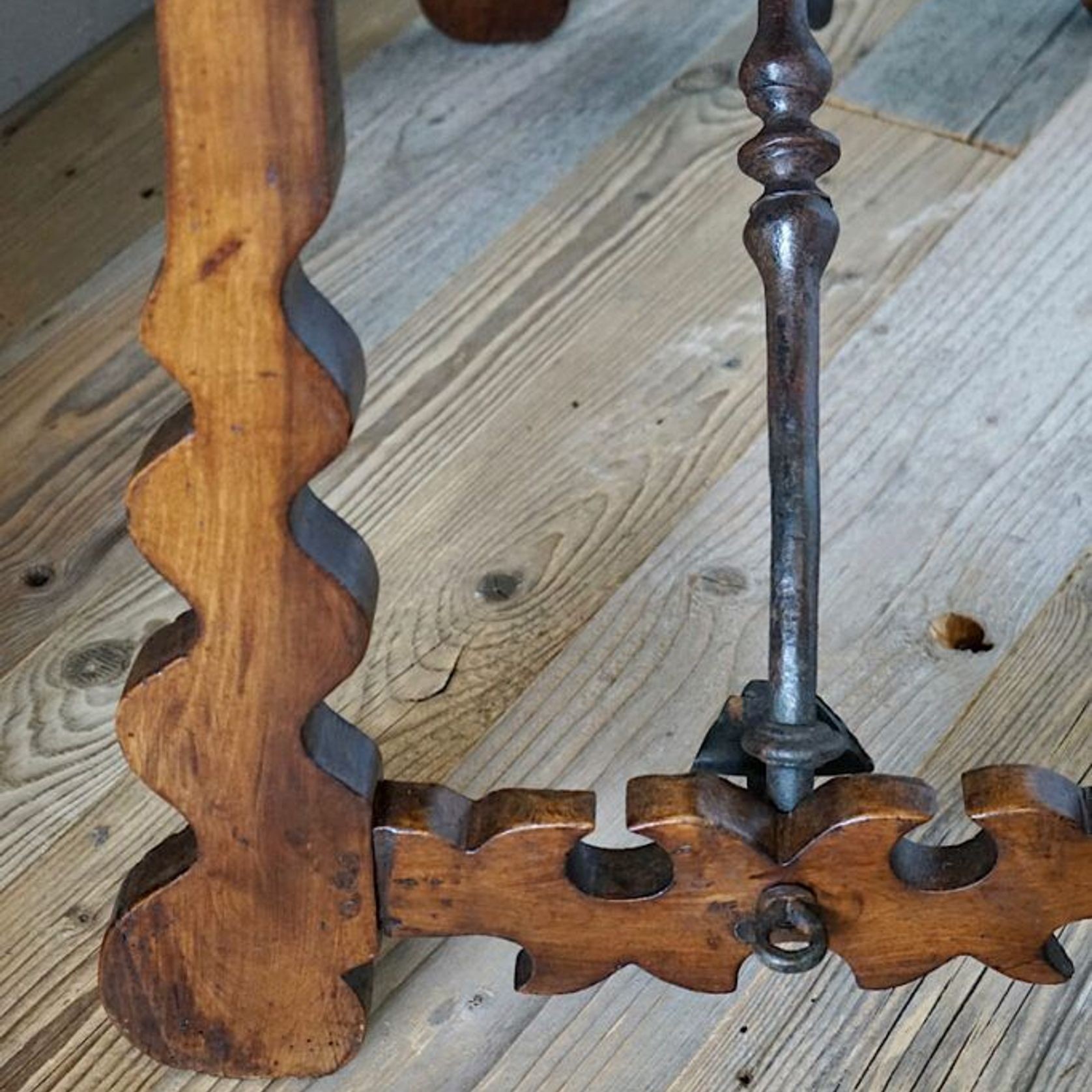 Italian Walnut Trestle Table gallery detail image