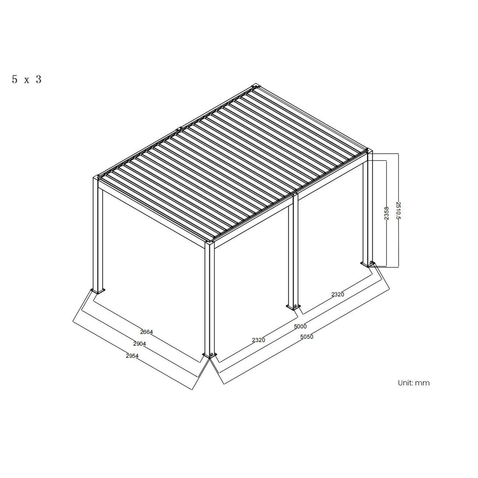 Baltic Motorised Freestanding Louvre Roof Aluminium Pergola gallery detail image