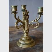 French Louis XVI Brass Candlesticks (Pair) gallery detail image