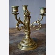 French Louis XVI Brass Candlesticks (Pair) gallery detail image