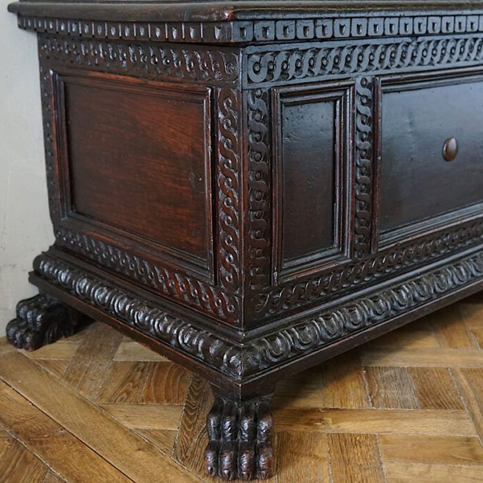 Italian 17th Century Walnut Cassone Chest gallery detail image