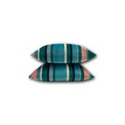 Lounger - South Beach Stripe Outdoor Velvet Aqua gallery detail image