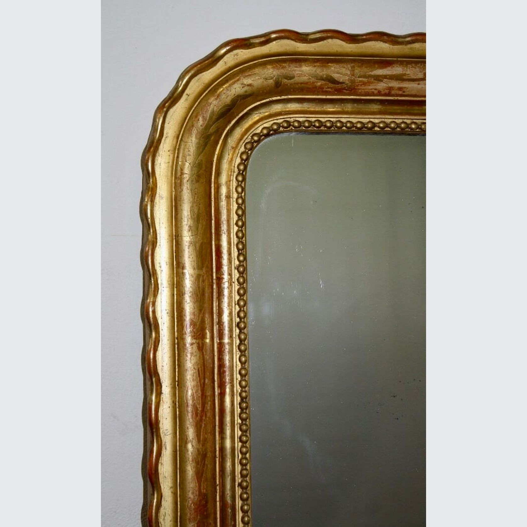 French Louis Philippe Gilt Wood Mirror C.1840 gallery detail image