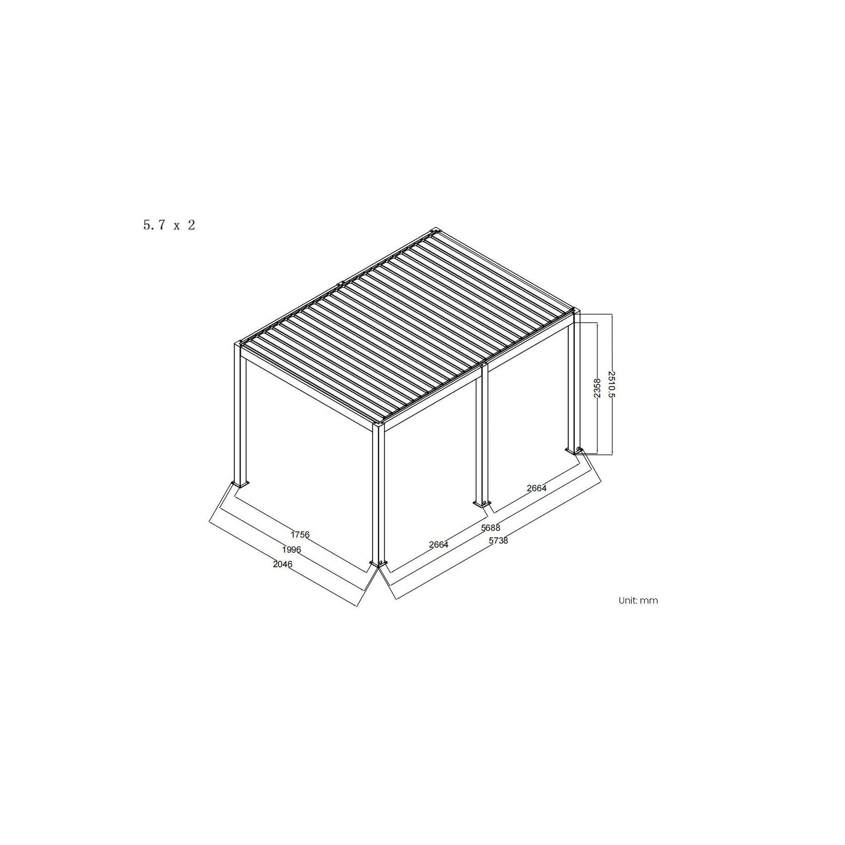 Baltic Motorised Freestanding Louvre Roof Aluminium Pergola gallery detail image
