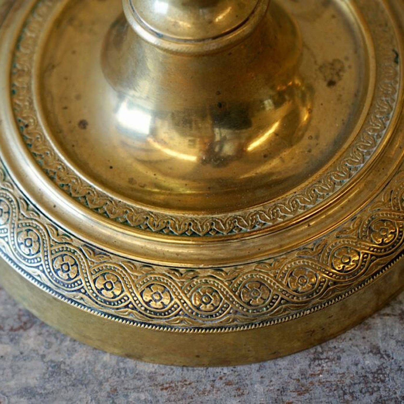 French Empire Brass Candlesticks (Pair) gallery detail image