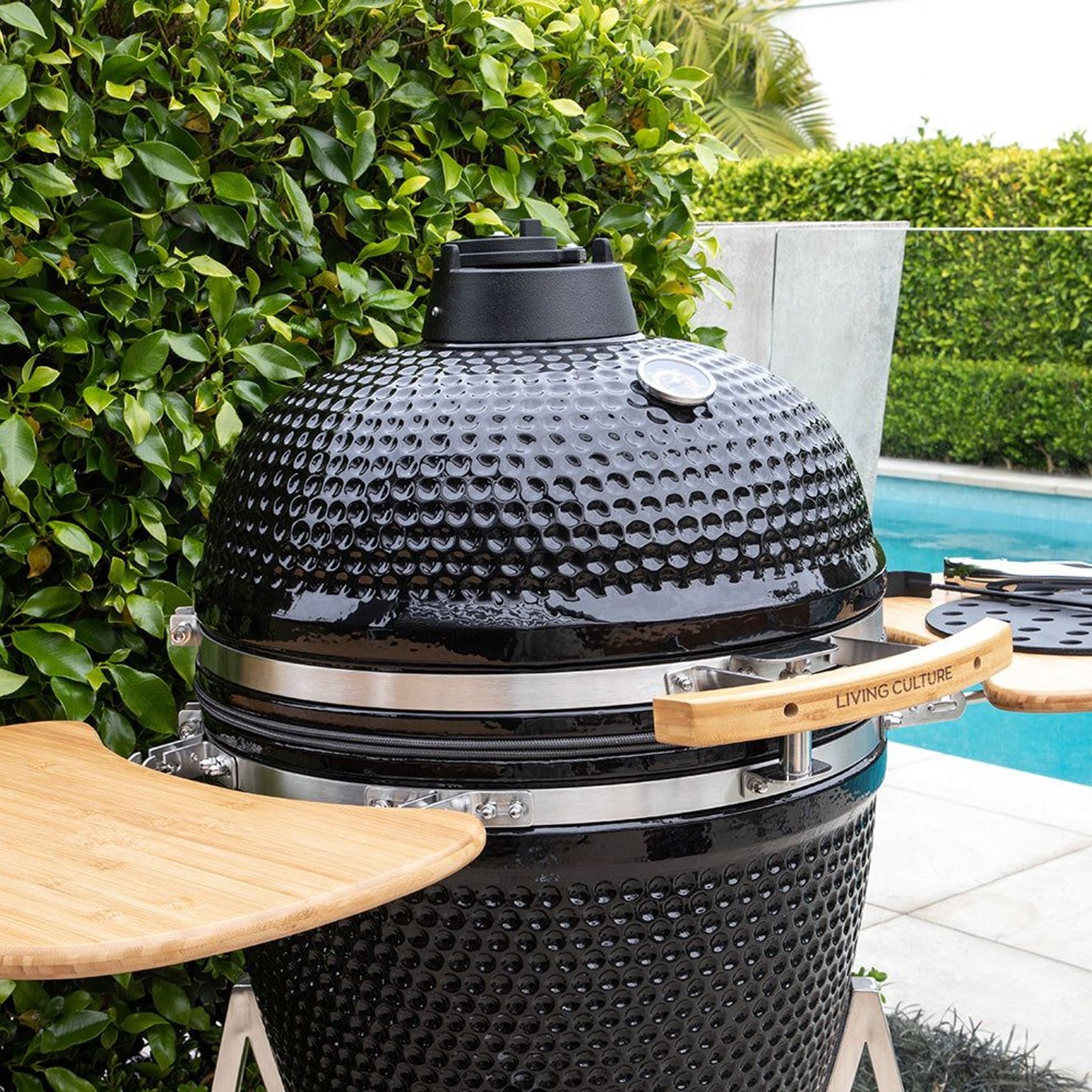 21-Inch Kamado Ceramic Charcoal Grill With Bonus Accessory Pack gallery detail image