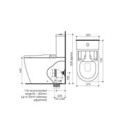 Caroma Urbane II Cleanflush Wall Faced Bidet Toilet Suite gallery detail image