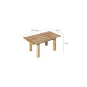 Stretch Outdoor Teak Dining Extension Table 120-160 X 100cm gallery detail image