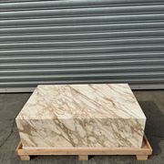Block Coffee Table - New Gold Calacatta | Natural Stone Co. gallery detail image