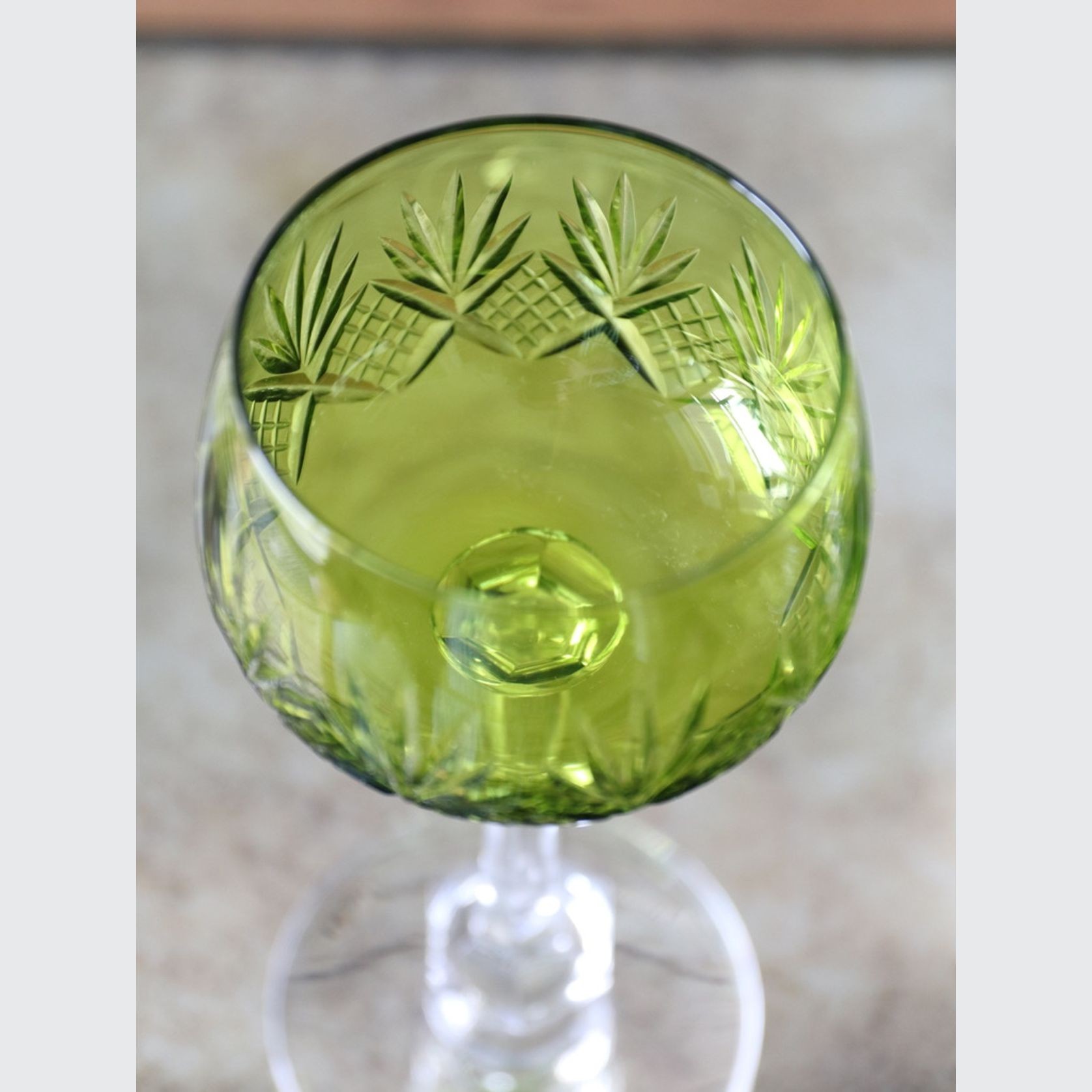 Set of Val St Lambert 'Anvers' Hock Wine Glasses gallery detail image