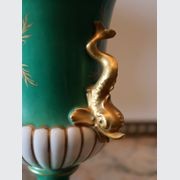 Pair of Antique German Dresden Porcelain Urns gallery detail image