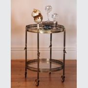 French Hollywood Regency Brass Bar Trolley gallery detail image