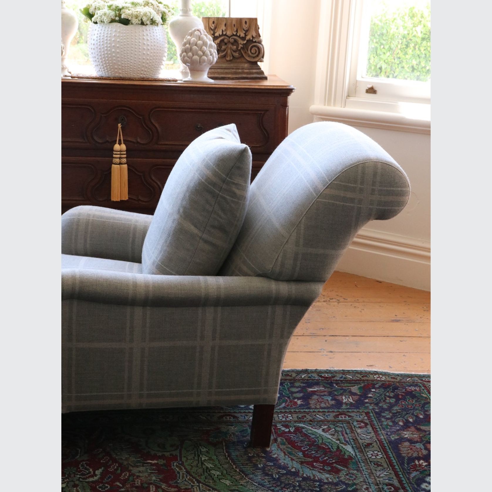 Pair Of Howard & Sons Style Armchairs gallery detail image