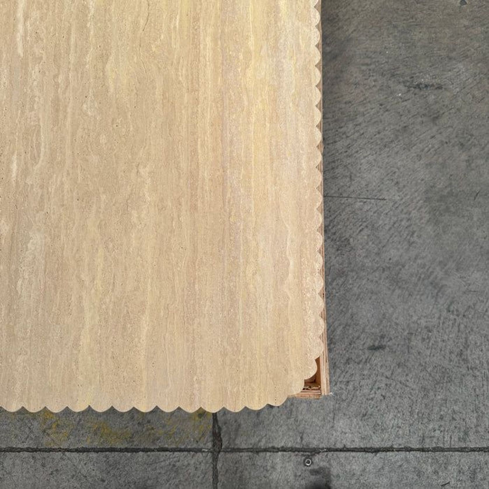 Fluted Block Table - Veincut Travertine | Natural Stone Co. gallery detail image