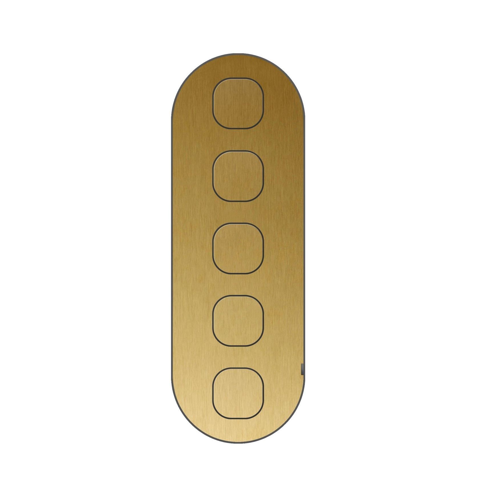 13 Carbon 5 Gang Switch Grid Faceplate gallery detail image