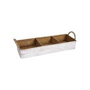 Storage Tray Triple Nat/White gallery detail image